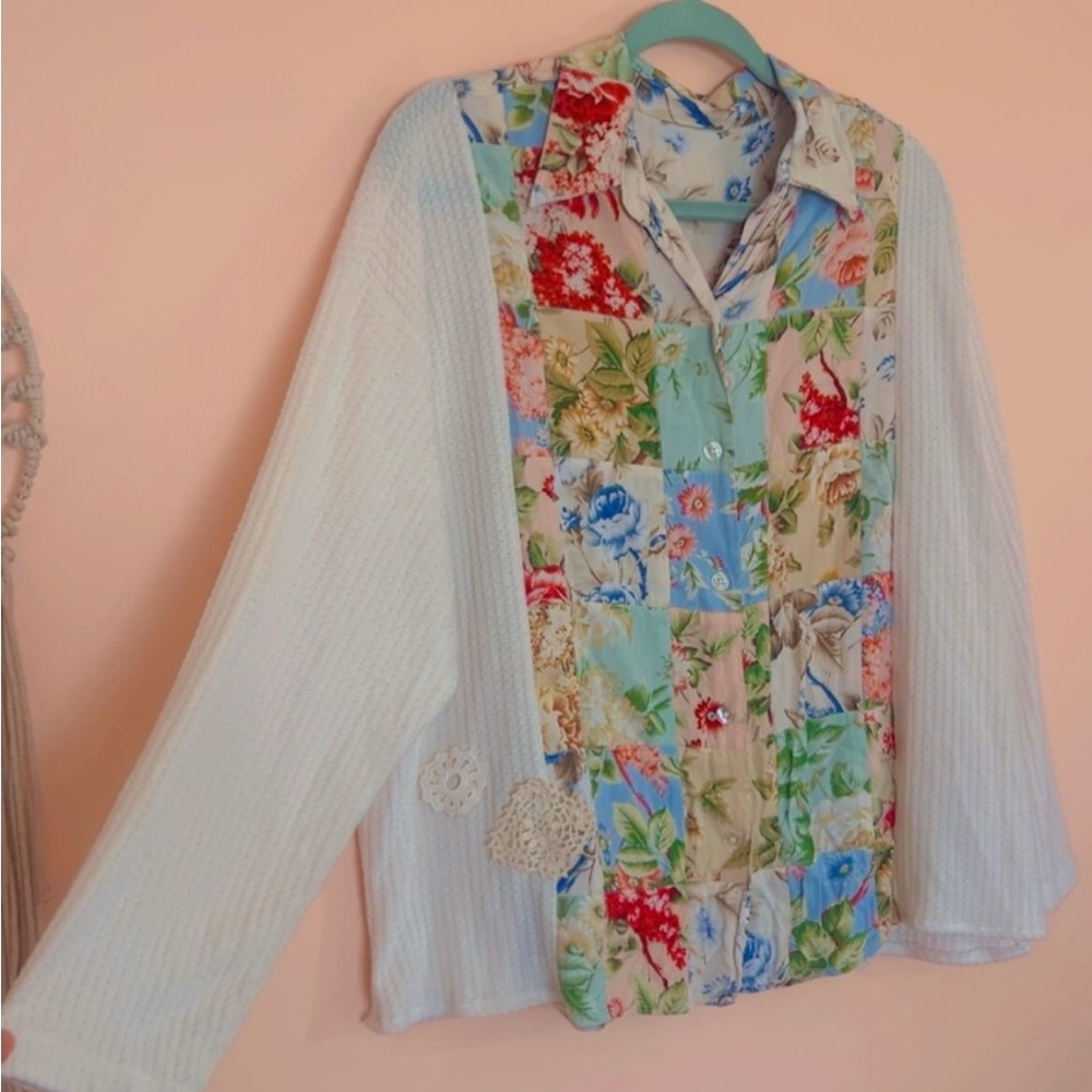 Upcycled Patchwork Shirt - Picture 4 of 4
